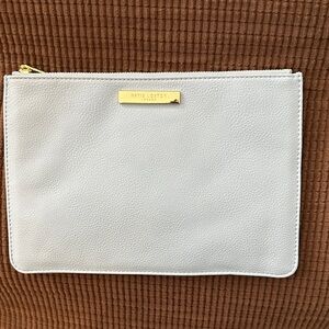 Katie Loxton Faux Leather Zip Pouch Light Blue